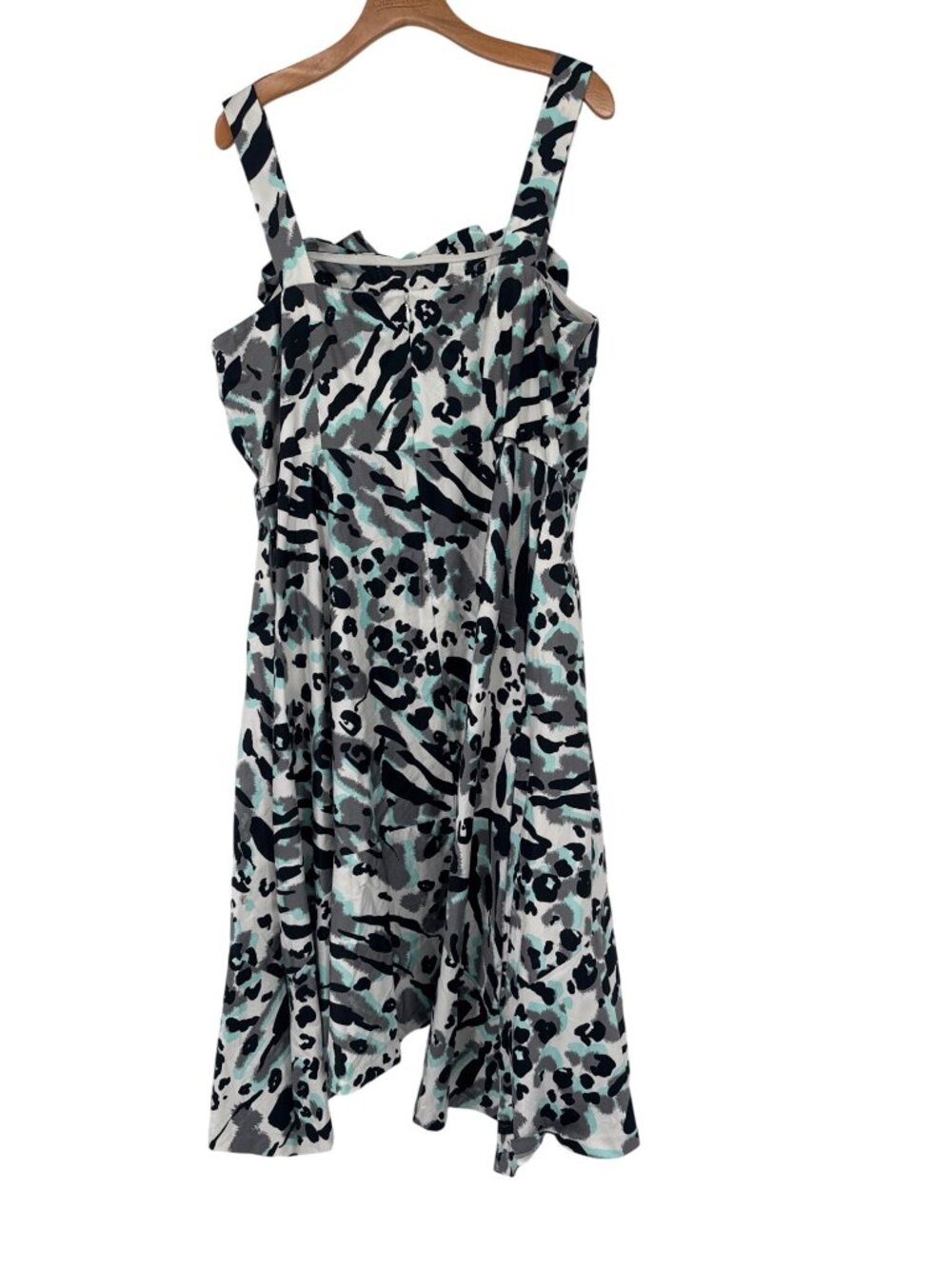 Christian Siriano  Lane Bryant Womens  Animal Print Dress Size 20 Cotton Blend - Picture 3 of 5